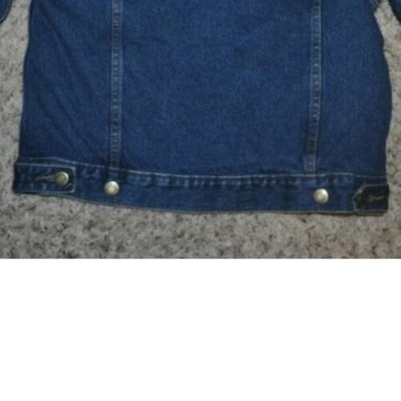 Mens Bear River Workwear Jacket Medium Blue Button Up Sherpa Lined Denim Jean - Picture 7 of 7